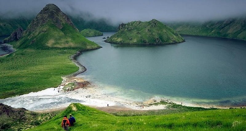 Sakhalin Island, Russia, amazing, nature, water, lake, HD wallpaper