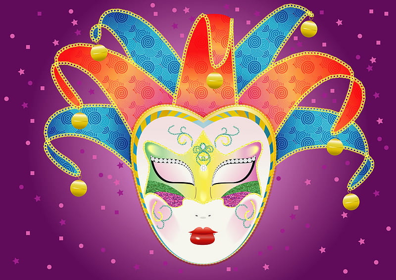 Carnival Mask, Purple, Yellow, Adobe, Unique, dark, Golden, Carnival, Glitter, Blue, Black, Magenta, Red, Mask, Green, Cyan, Illustrator, Circus, HD wallpaper