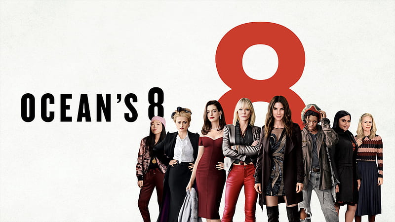 Movie, Ocean's 8, Anne Hathaway, Awkwafina, Cate Blanchett, Helena Bonham Carter, Mindy Kaling, Rihanna, Sandra Bullock, Sarah Paulson, HD wallpaper