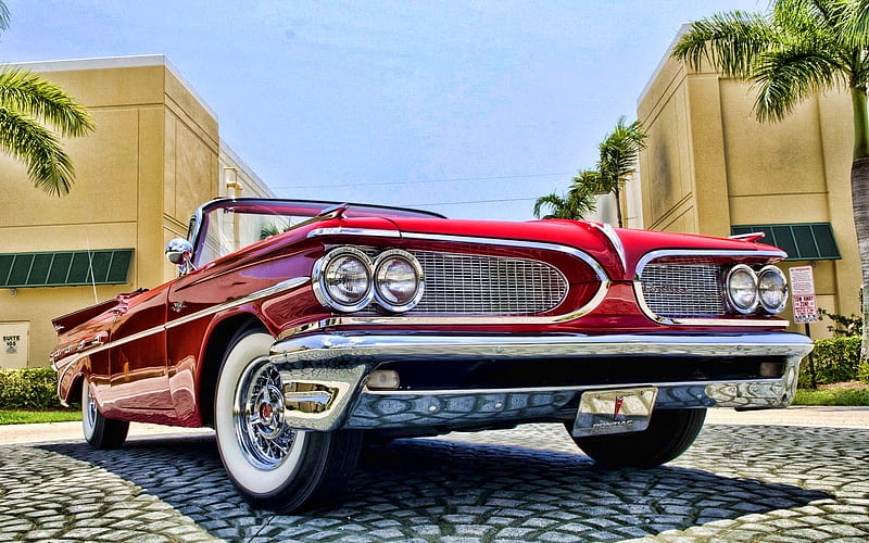 Pontiac Catalina, retro cars, 1959 cars, classic cars, muscle cars, 1959 Pontiac Catalina, american cars, Pontiac, HD wallpaper