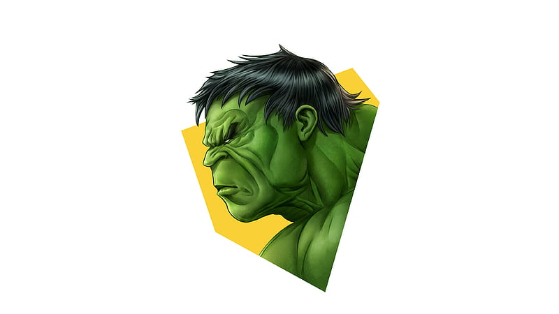 Hulk minimal, hulk, superheroes, digital-art, artwork, HD wallpaper