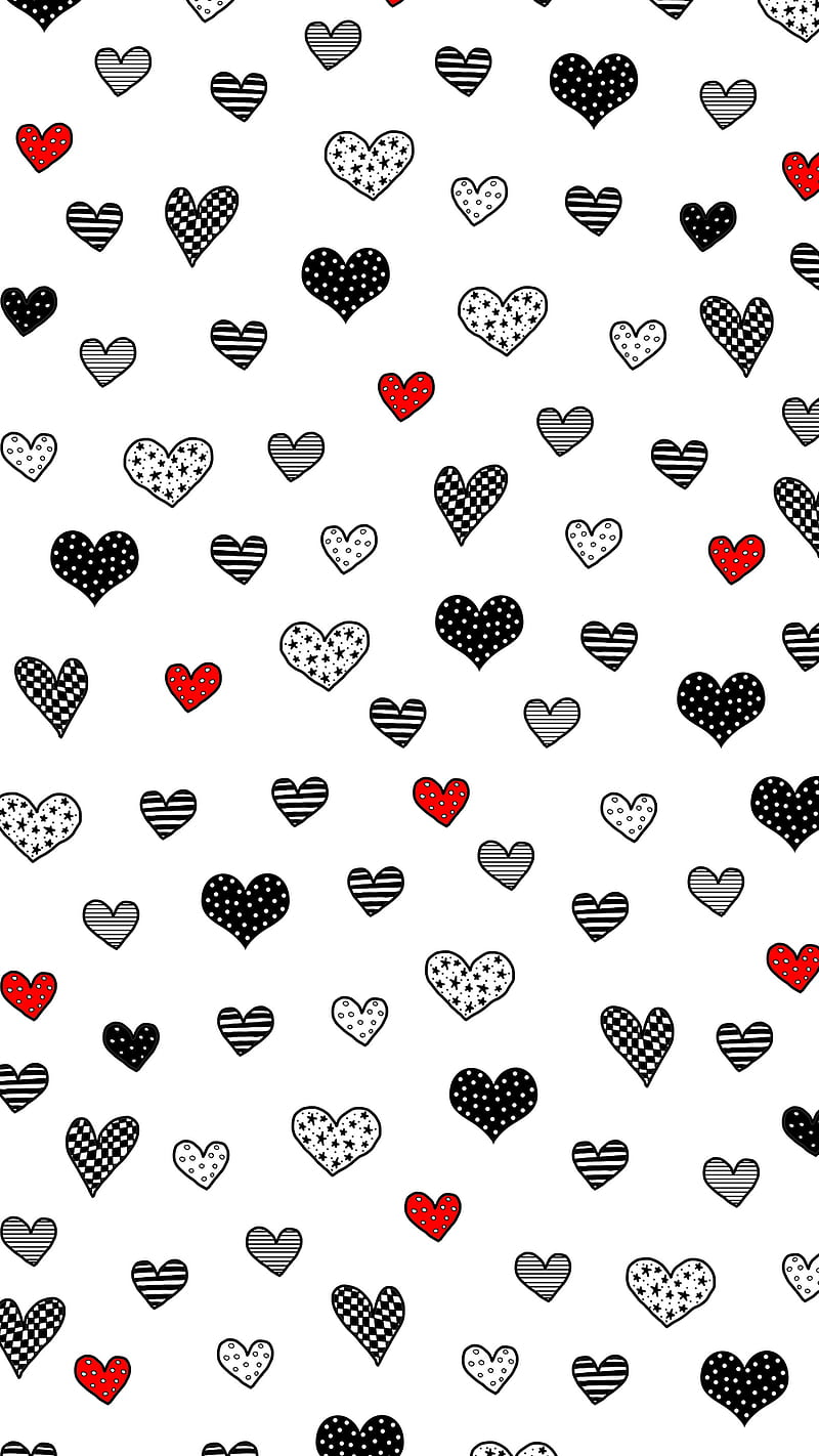 Aesthetic Valentine Background, Heart, Love, Red Background Image