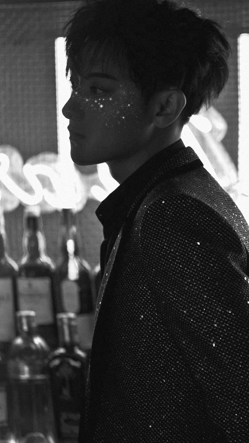 Night star, beggar, black and white, brightest star in the sky, cdrama, cpop, exo, expose, huang zitao, reluctantly, ztao, HD phone wallpaper