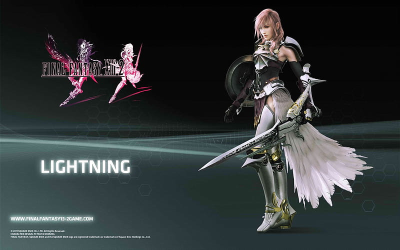 ~Lightning~, armor, warrior, video game, square enix, Lightning, sword, final fantasy 13-2, HD wallpaper