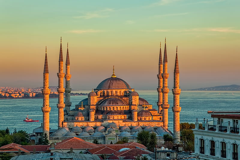 Architecture, Building, Dome, Turkey, Mosque, Istanbul, Religious, Sultan Ahmed Mosque, Mosques, HD wallpaper