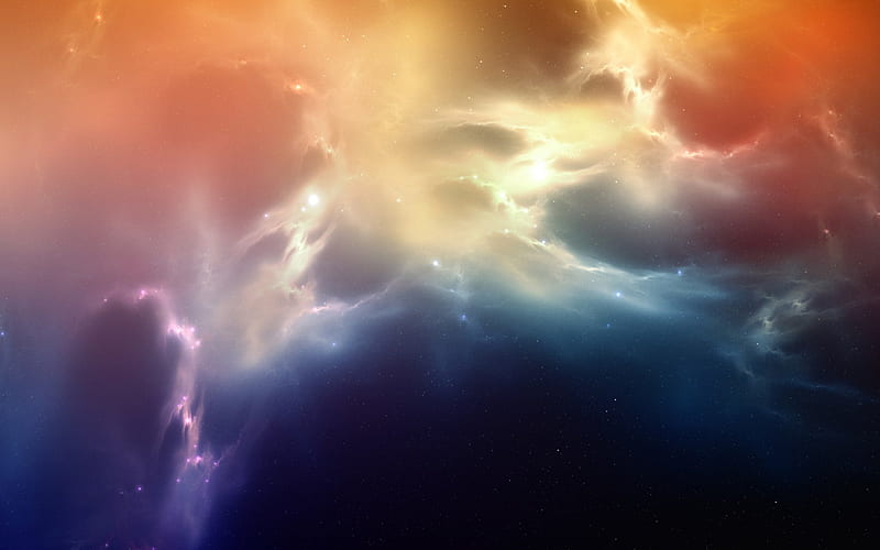 Lower Ries Nebula, ries, nebula, colours, abstract, lower, sky, HD wallpaper