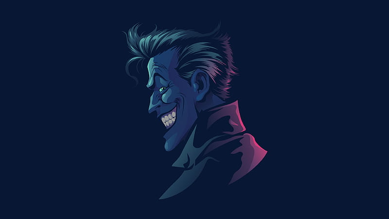 Joker Minimal, joker, supervillain, superheroes, minimalism, minimalist, dribbble, HD wallpaper