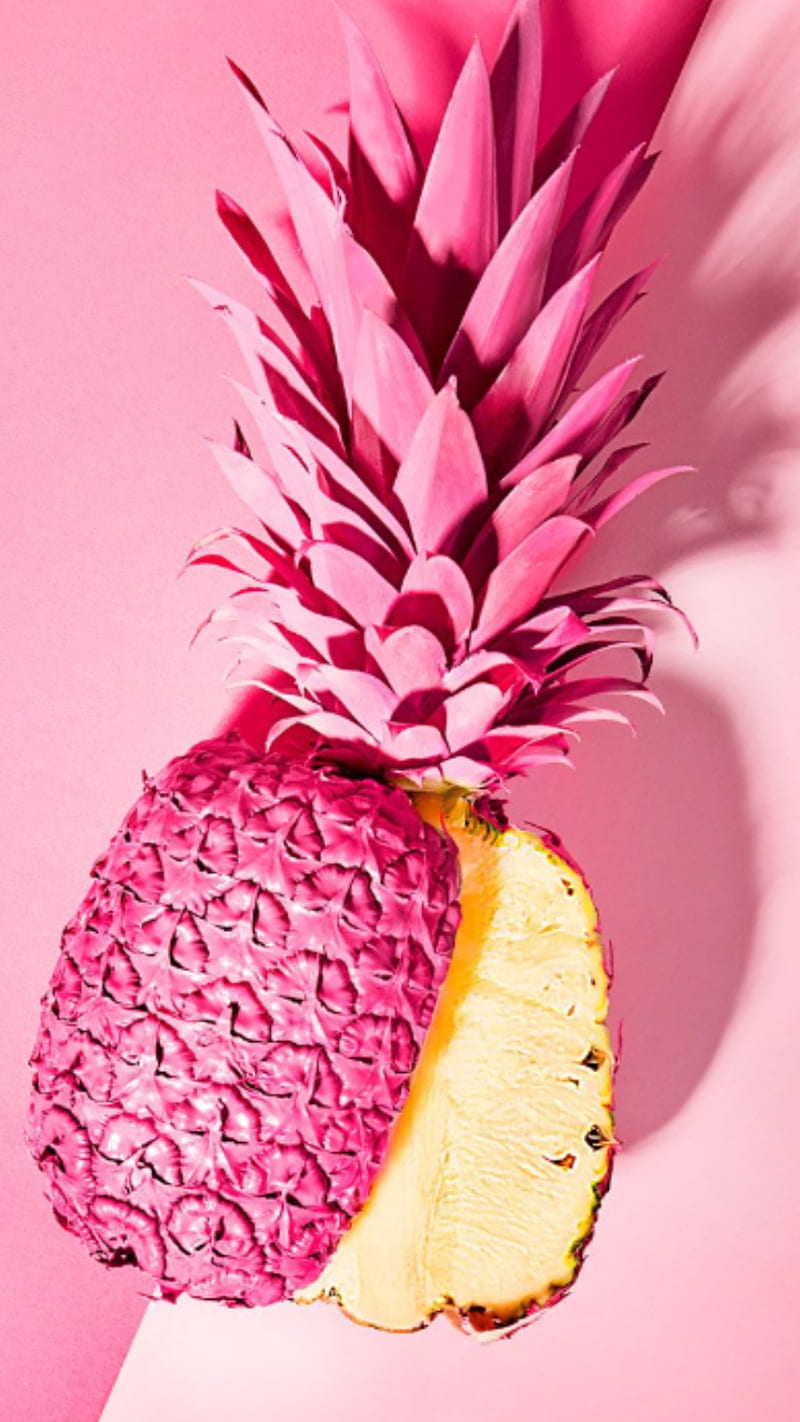 Pink pinapple, fruit, pineapple, pineapples, pink, tropical, HD phone wallpaper