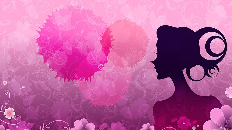 A Woman's Day, awareness, health, womans, day, pink, vector, HD wallpaper
