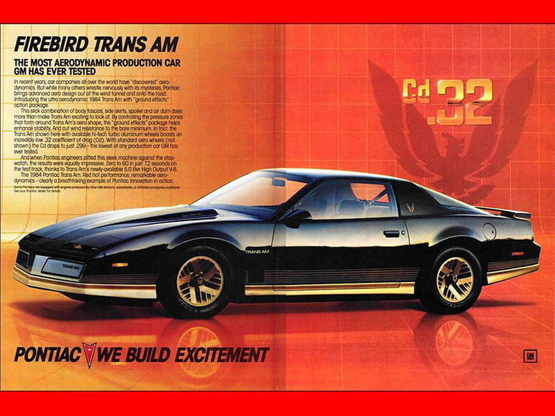 1984 Trans Am Advertisement, pontiac trans am, 1984, trans am, pontiac, HD wallpaper