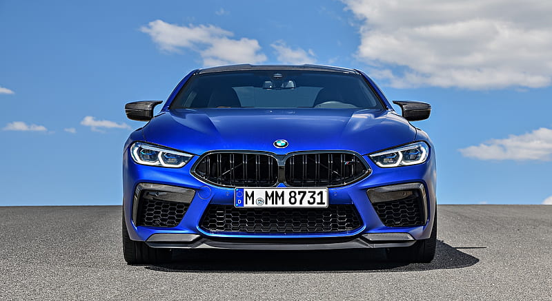 2020 BMW M8 Competition Coupe (Color: Frozen Marina Bay Blue) - Front , car, HD wallpaper