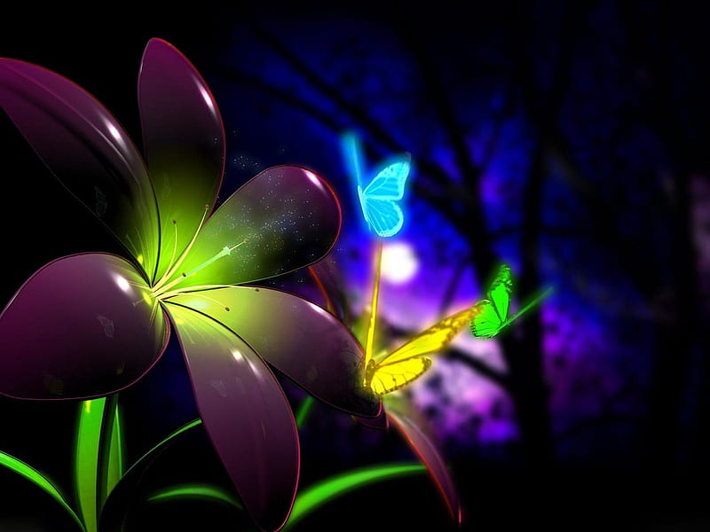 Windows 7 flower, flower, abstract, HD wallpaper