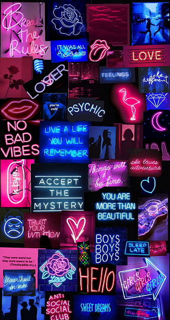 Neon vibes, aesthetics, neon, vibes, HD phone wallpaper
