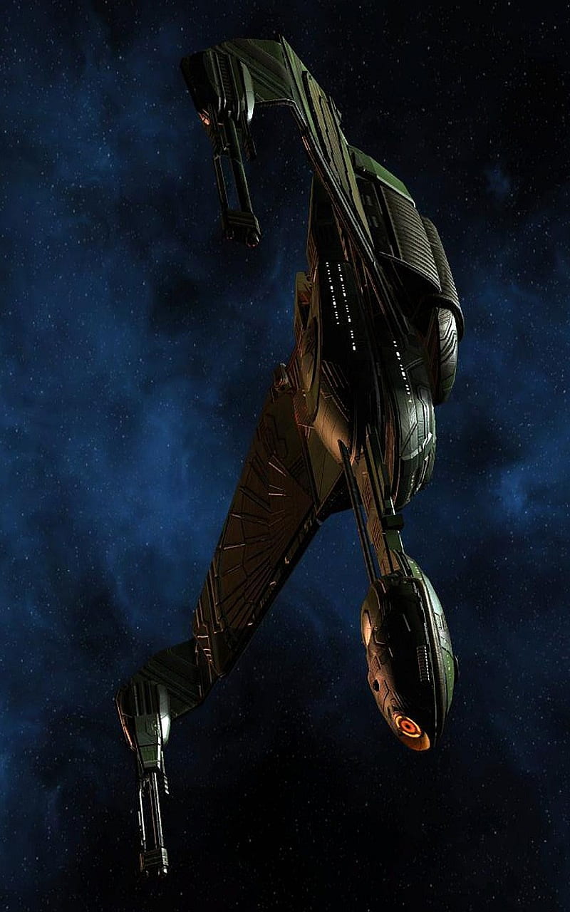 Klingon Bird of Pray, space, star, trek, HD phone wallpaper