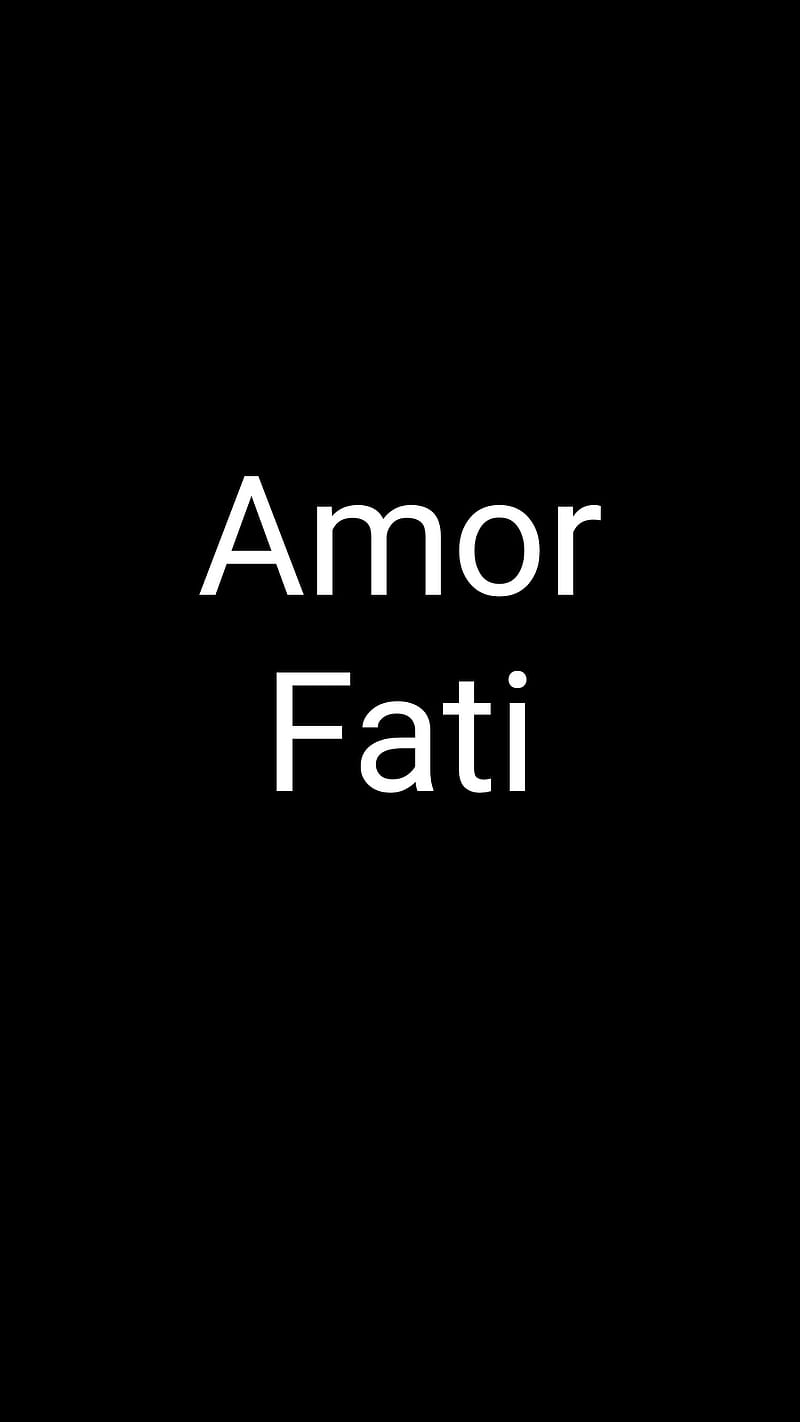 Love Fate, black, edge, simple, screen, deep, latin, philosophy, roman, HD phone wallpaper