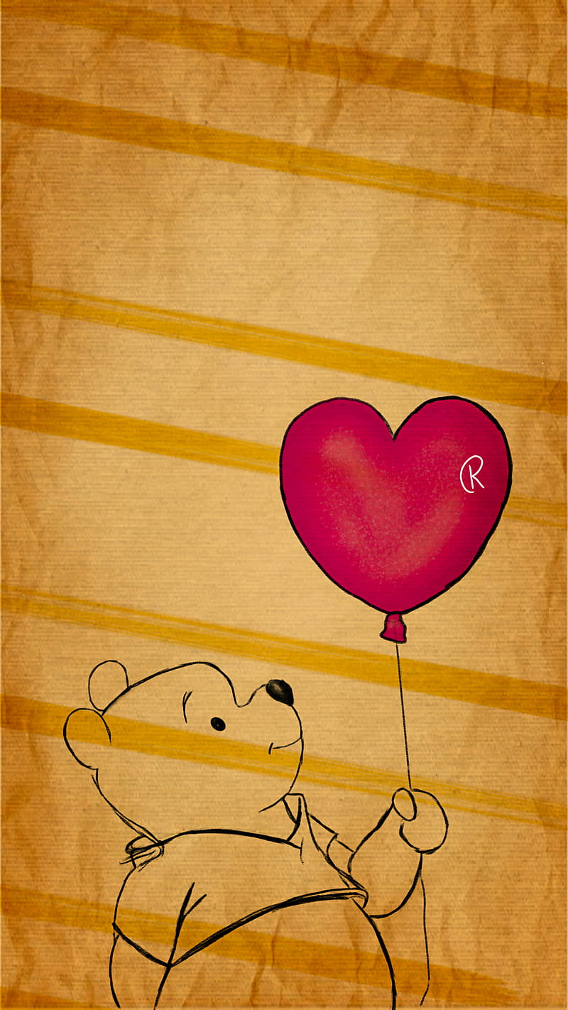 Winnie the pooh, ballon, oso, corazón, corazones, cariño, amor, Fondo de  pantalla de teléfono HD | Peakpx