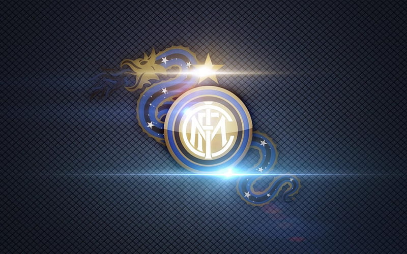 Internazionale FC, abstract art, logo, Serie A, football, fan art, Italian football club, soccer, Inter Milan FC, Milan, Italy, HD wallpaper
