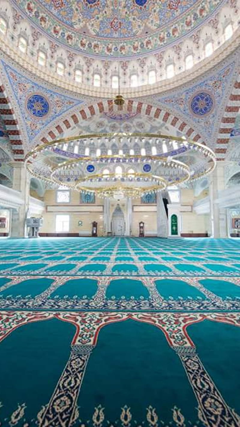 Mosque, blue, religion, HD phone wallpaper