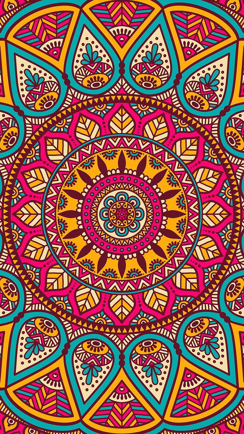 Mandala, colorful, pretty, HD phone wallpaper