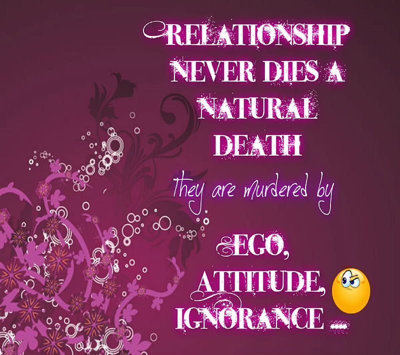 Relationships, attitude, ego, ignorance, life quote, quote, relationship, true, HD wallpaper