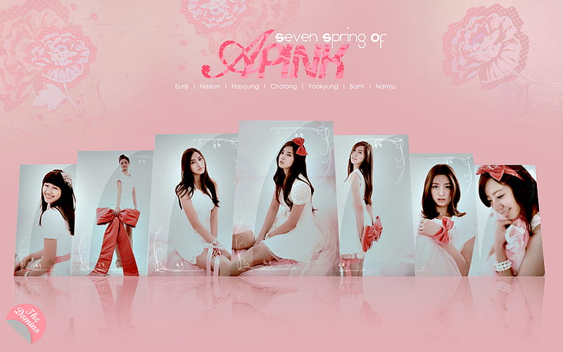 A-Pink, a, hayoung, yookyung, panda, chorong, naeun, namjoo, eunji, bomi, pink, HD wallpaper