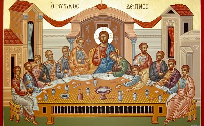 Last Supper, Christ, apostles, icon, Jesus, HD wallpaper