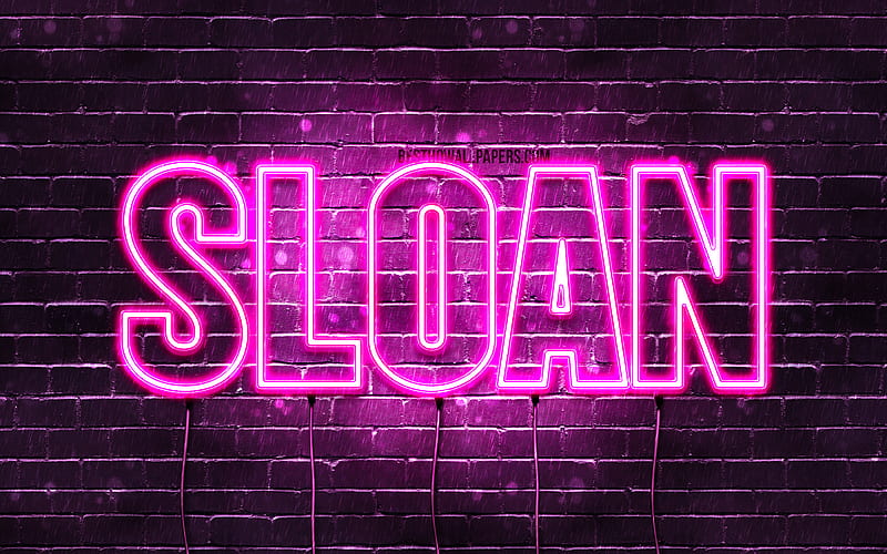 4K free download | Sloan with names, female names, Sloan name, purple ...