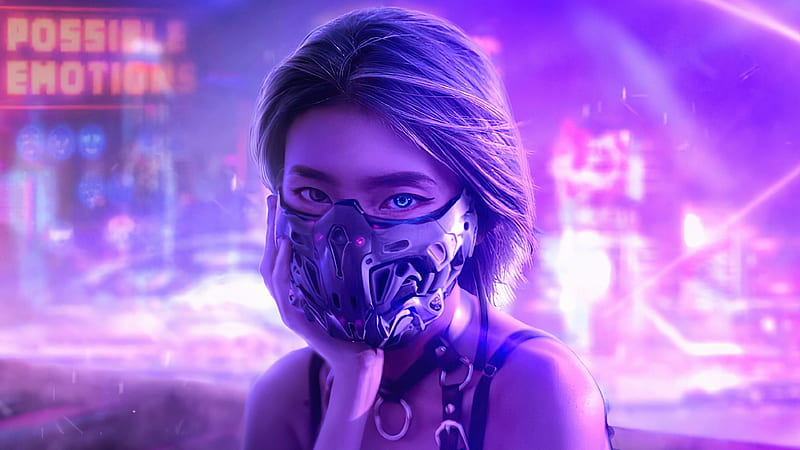 cyberpunk futuristic sci-fi girl world