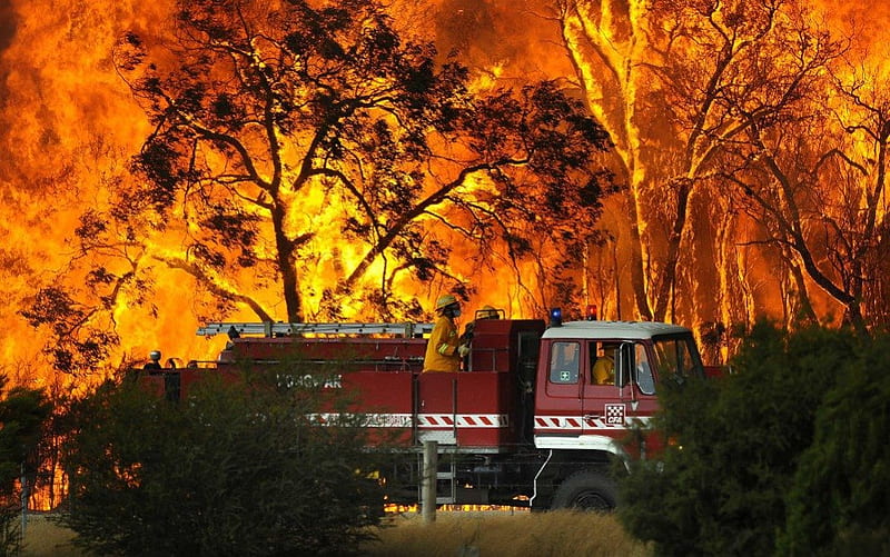 Bushfire, South Australia, bushfire, bushland, flames, south australia, fire tanker, HD wallpaper