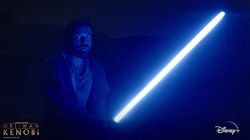 Obi Wan Kenobi Glowing Lightsaber, Lightsaber Blue, HD wallpaper