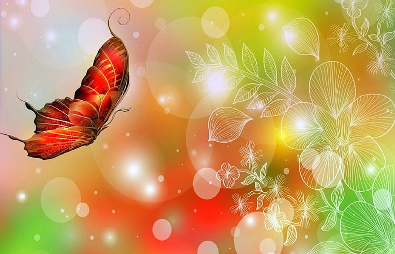 ✿⊱•╮Soft in Fall╭•⊰✿, pretty, lovely still life, fall, autumn, lovely, colors, love four seasons, bonito, butterflies, creative pre-made, digital art, softness, butterfly designs, animals, HD wallpaper