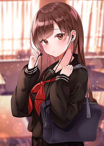 Brown Haired Girl Anime Pfp, HD phone wallpaper