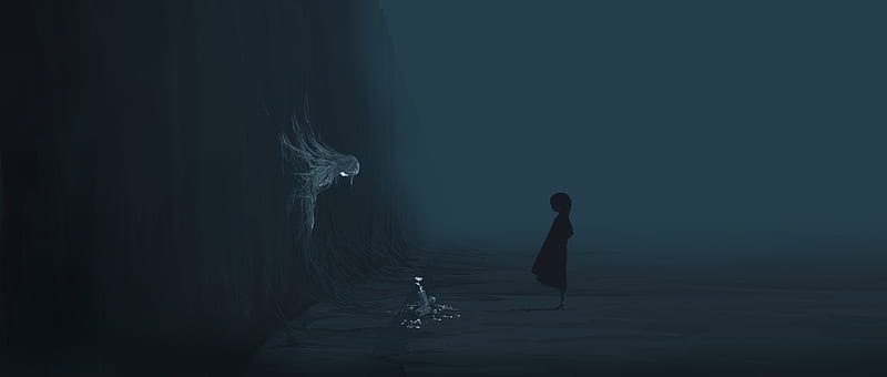 dark, Ghost, Fog, Girl, Night, HD wallpaper