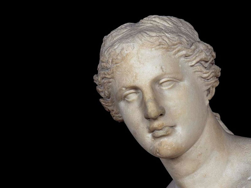 Venus de Milo, greece, paris, black, marble, sculpture, venus, statue, france, louvre, aphrodite, HD wallpaper