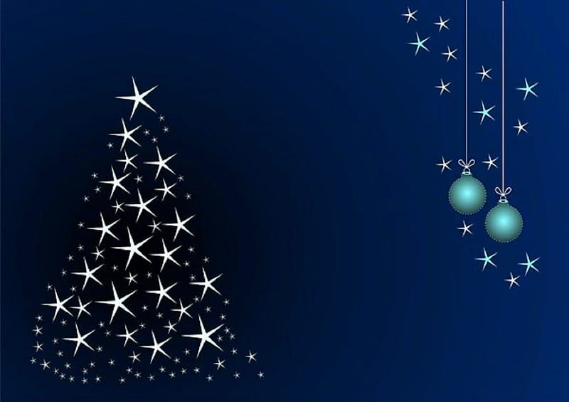 Navidad azul, navidad, estrellas, árbol, bolas, azul, Fondo de pantalla HD  | Peakpx