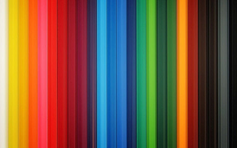 Colorful Pencils, pencils, red, green, yellow, collage, blue, HD wallpaper
