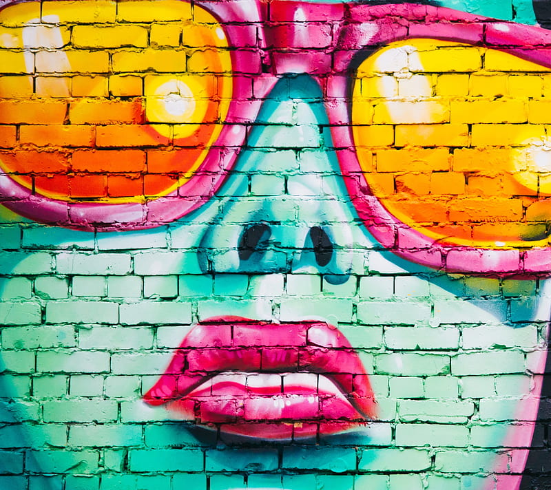 Graffiti Wall, art, color, face, graffiti, HD wallpaper