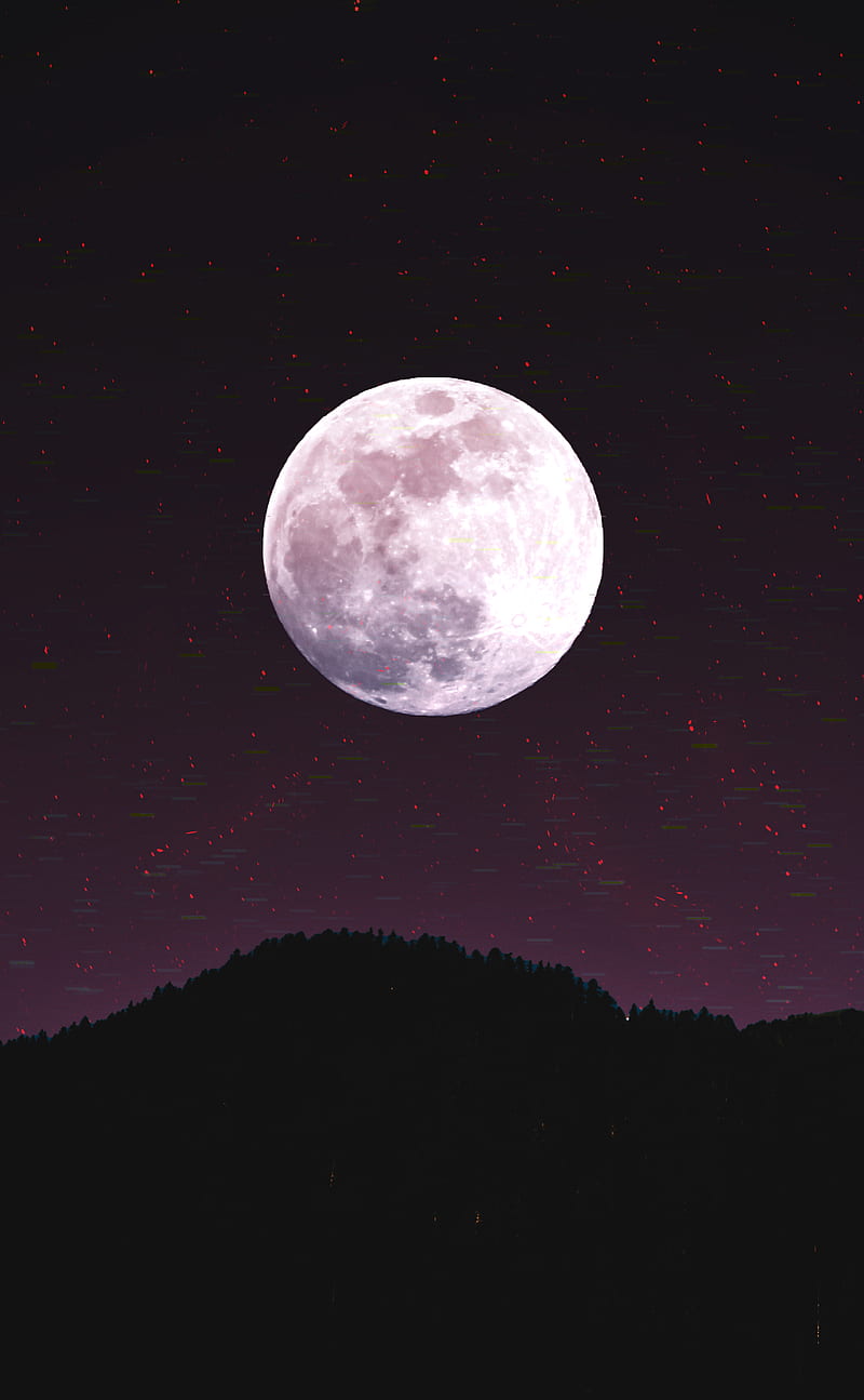 Noche roja, negras, luna, planeta, mercurio, planetas, buenas noches, buenas,  Fondo de pantalla de teléfono HD | Peakpx