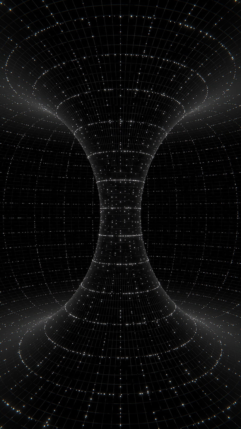 Dimension, amoled, black and white, dark, higgsas, quantum, space, wormhole, HD phone wallpaper
