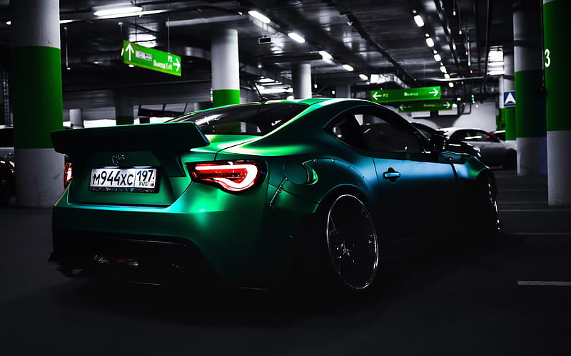 Toyota GT86, parking, tuning, red GT86, stance, supercars, japanese cars, Toyota, HD wallpaper