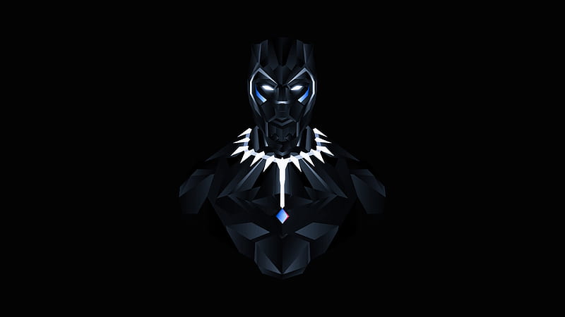 low poly, black panther, Movies, HD wallpaper