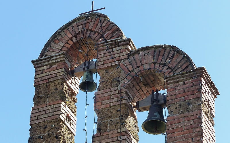 Church Bells, church, old, bells, tower, HD wallpaper