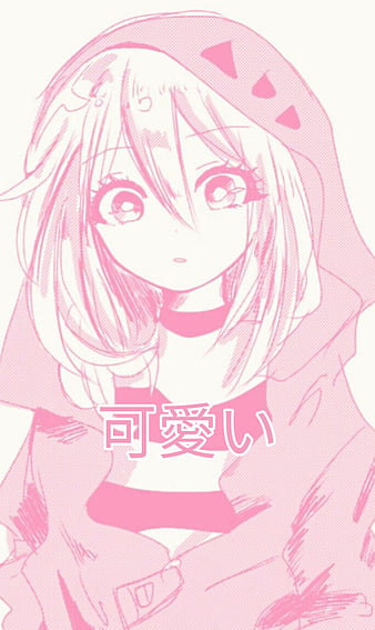 pink aesthetic 5, anime, anime aesthetic, iphone, kawaii, lockscreen, pink aesthetic, pink anime, HD phone wallpaper
