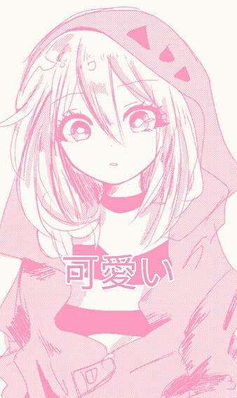 Premium Photo | Pink anime girl in a pink outfit with hearts on her neck in  the style of health goth