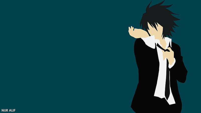 light yagami wearing black coat and white shirt in peacock background death note anime, HD wallpaper