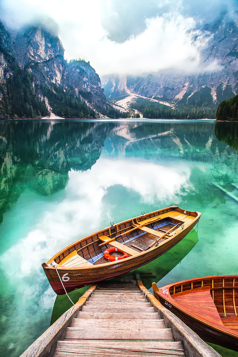brown gondola on body of water, HD phone wallpaper