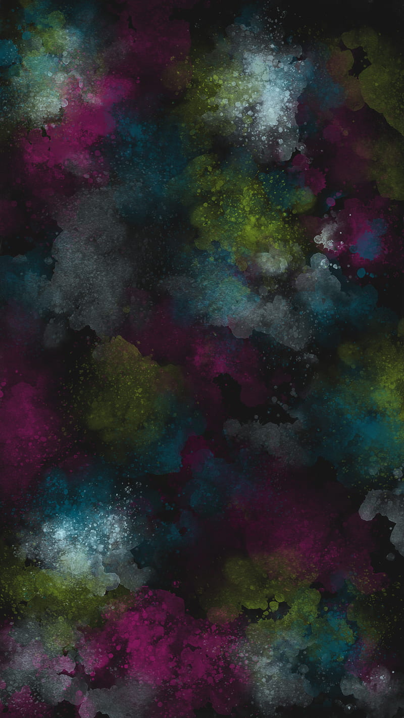 Spray paint, color, colorful, colors, dark, explosion, mix, space, storm, HD phone wallpaper