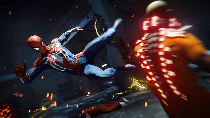 Spiderman Fighting In Cellblock, spiderman-ps4, spiderman, games, 2018-games, ps-games, HD wallpaper