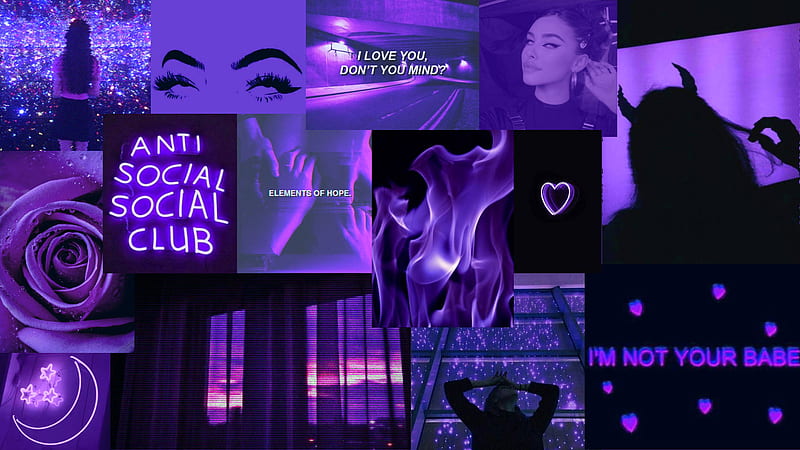 Download Black And Purple Aesthetic Vibe Wallpaper