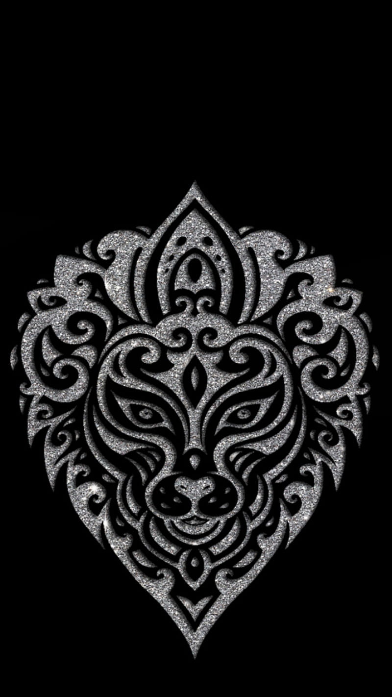 Silver Lion, animal, tatou, tatouage, tigr, tiger, HD phone wallpaper